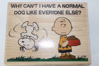Retired Peanuts Snoopy Rubber Stamp Stampabilities Snoopy Charlie Normal Dog