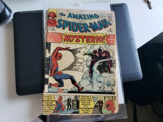 Spider - Man 13 1964 Silver Age Key Comic Book Low Grade Mysterio