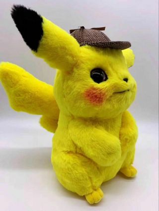 30cm 12 " Japan Pokemon Pikachu Detective Soft Doll Animal Stuffed Plus Doll Toy