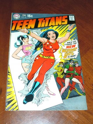 Teen Titans 23 (1969) Vf - (7.  5) Cond.  Key Book: Wonder Girl,  Gil Kane Art