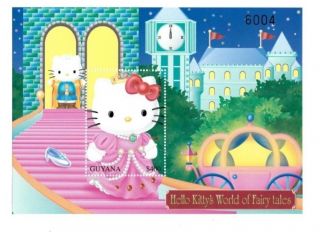 Guyana 2001 - Hello Kitty - Cinderella - Stamp Souvenir Sheet - Mnh