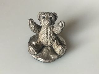 Country Artist Sterling Silver Filled Small Teddy Bear Label Date 1994 - 1 1/4”
