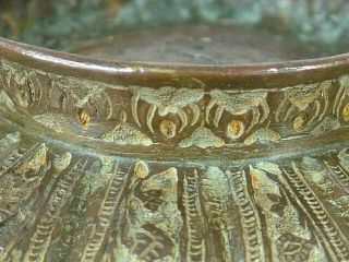 RARE ANTIQUE BRONZE ISLAMIC PERSIAN BOWL MIDDLE EASTERN 5