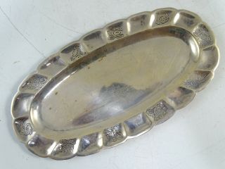 Vintage Sterling Silver Miniature Tray Dish Sanborns Mexico Antique 7 " L 89.  9g