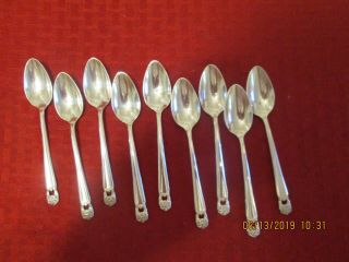 9 Demitasse Spoons 1847 Rogers Bros Silverplate Flatware Eternally Yours