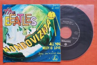 The Beatles - All You Need Is Love Rare Yugoslavian 7  Ps 1967 Unique Cover