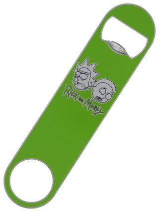 Rick And Morty Logo Green Bar Blade Bottle Opener 18 X 4cm