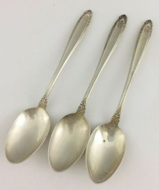 Set Of 3 Antique 925 American Sterling Silver Tea Spoon - International Prelude