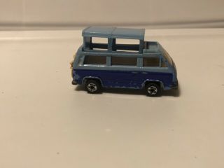 Vintage Hot Wheels Blackwall Sundagon Volkswagen Vw Bus Westfalia Van Again Blue