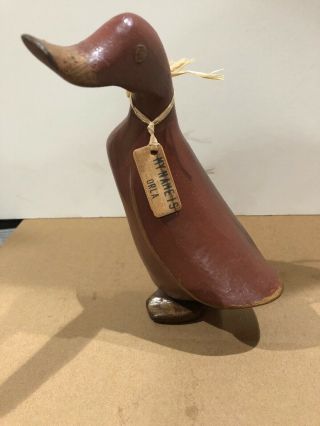 Wood Duck Figurine - Hand Painted? Folk Art Primitive