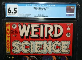 Weird Science 10 - Wally Wood Alien Planet Cover Art - CGC Grade 6.  5 - 1951 2