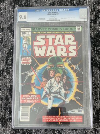 Marvel Comics Star Wars 1 - Cgc 9.  6 White Pages Nm,  1977