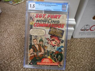 Sgt Fury And His Howling Commandos 1 Cgc 1.  5 Marvel 1963 1st Appearance Complete