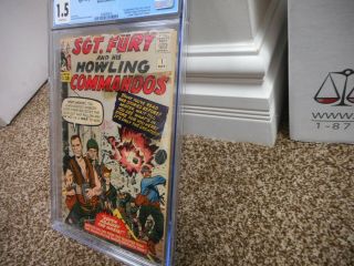Sgt Fury and His Howling Commandos 1 cgc 1.  5 Marvel 1963 1st appearance complete 2