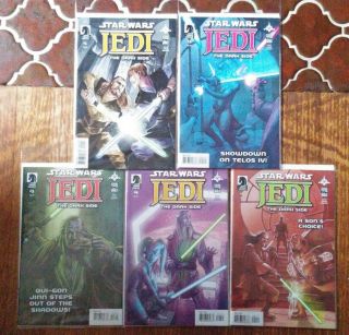 Dark Horse Comics Star Wars Jedi - The Dark Side 1 - 5 Full Set & Dark Times 5