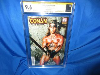 Conan The Barbarian 1 Photo Variant Cgc 9.  6 Ss Signed By Arnold Schwarzenegger