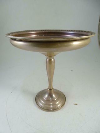 Antique Sterling Silver Pedestal Bowl Compote Dish Weighted 6.  5 " Wide Vintage