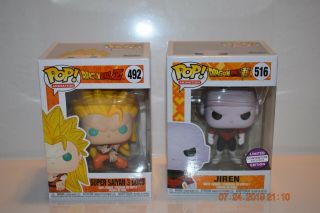 Jiren And Goku Saiyan 3 Funko Pop (med Box Damage)