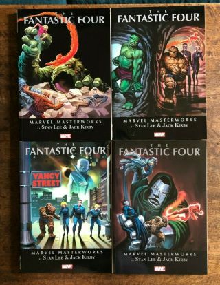 Marvel Masterworks Fantastic Four Vol 1 2 3 4 Tpb Oop Nm