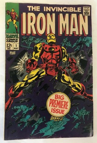 The Invincible Iron Man 1 Marvel Comics 1968 Vg/fn