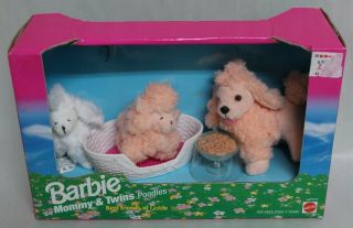 BOXED Mattel BARBIE Mommy & Twins Poodles BEST FRIENDS OF GOLDIE Dogs 2