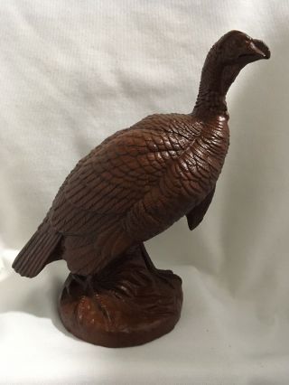 Red Mill Turkey Figurine Handcrafted Brown 6.  5” Tall Usa 190543