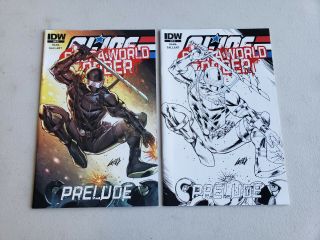 G.  I.  Joe Cobra World Order Liefeld Color & B/w Variants Idw So Cal Comic Con