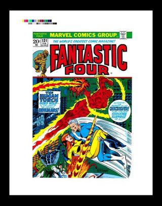 Jim Steranko Fantastic Four 131 Rare Production Art Cover
