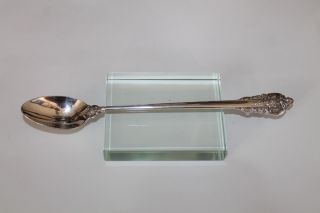 Wallace Grande Baroque Sterling Silver 7 5/8 " Iced Tea Spoon No Monogram