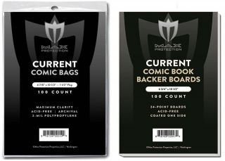 100 Premium Current / Modern Comic Book Bags And Boards / Sleeves Max Archival
