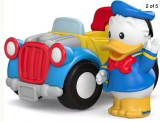 Fisher Price Little People Donald Duck And His Car In Package