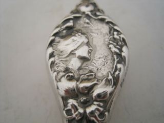 F&b 1904 Sterling Silver Art Nouveu Button Hook 6 1/4 "