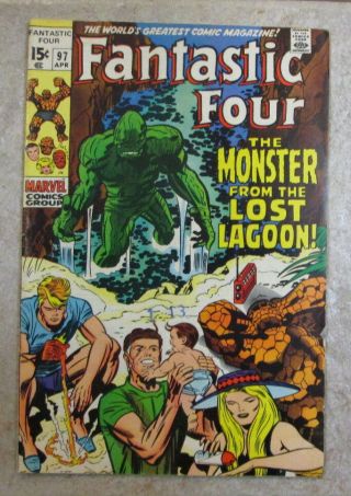 Vintage Marvel Comic Book Fantastic Four Issue 97 15 Cents April 1969 Rare