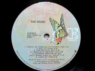 THE DOORS,  Debut Album,  LP,  1967,  NM,  LIGHT MY FIRE, 3