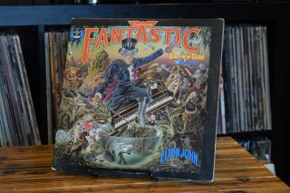 Elton John Captain Fantastic Vinyl Lp W/inserts Rare Nm -