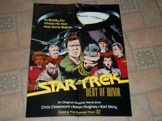 Vintage Star Trek 17 X 22 Promo Poster Debt Of Honor Kirk Dc