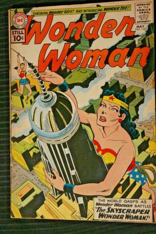 Wonder Woman 122 Gd May 1961 Skyscraper World Gasps Dc Comic Book Comics