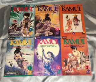 Kamui A Ninja Story 1,  2,  3,  4,  5,  6 Set Of Six Books Eclipse Comics B/w Viz