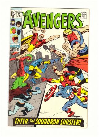 The Avengers 70 Vf - 1st Appearance Of The Squadron Sinister