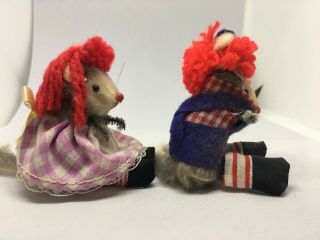 Fur Toys Mouse Raggedy Ann And Andy Made in West Germany Vintage 2