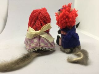 Fur Toys Mouse Raggedy Ann And Andy Made in West Germany Vintage 3
