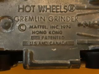 hot wheels red lines 1974 gremlin grinder silver good condion 4