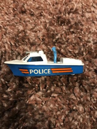 Matchbox 1976 Police Launch Made In England By Lesney No.  52 Superfast