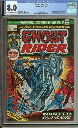Ghost Rider 1 Cgc 8.  0 Marvel Comic Spotlight Key 1st Son Of Satan