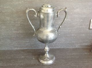 Antique Victorian Decorative Silver Plated Large Cup Trophy A E Furniss 1885 - 90
