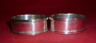 Solid Silver Napkin Rings,  Henry Griffith & Sons Ltd,  Birmingham 1934