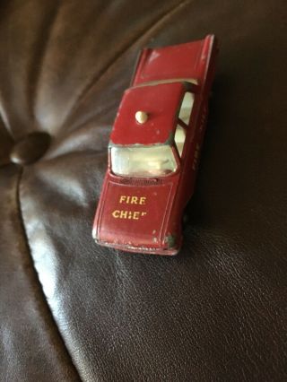 Lesney Matchbox 59 Red Ford Fairlane Vintage Fire Chief Car ☆