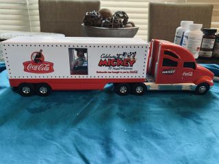 Vintage Ltd Ed Disney/coca - Cola Battery Operated Semi Trailer Truck Toy