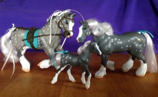 Grand Champions Clydesdale Family - Gray,  Toys,  Horse Set