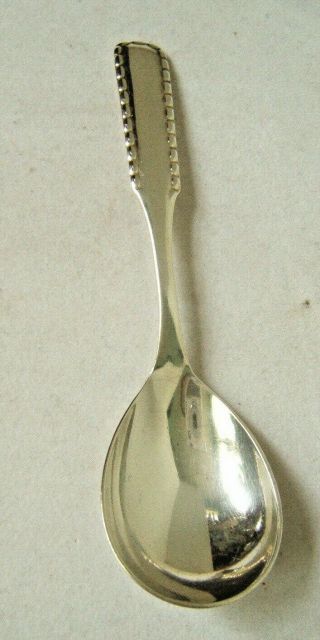 Georg Jensen Sterling Silver Spoon 5 5/8” Rope Perle Pattern